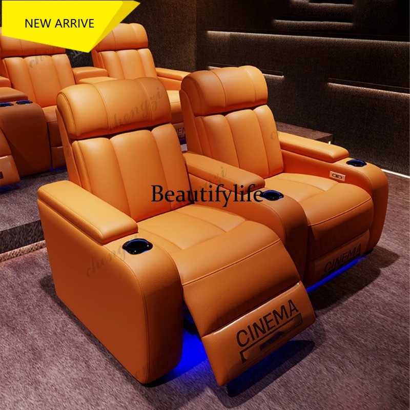 Home Cinema Chairs - G153 Lüks Hakiki Deri Elektrikli Yatar
