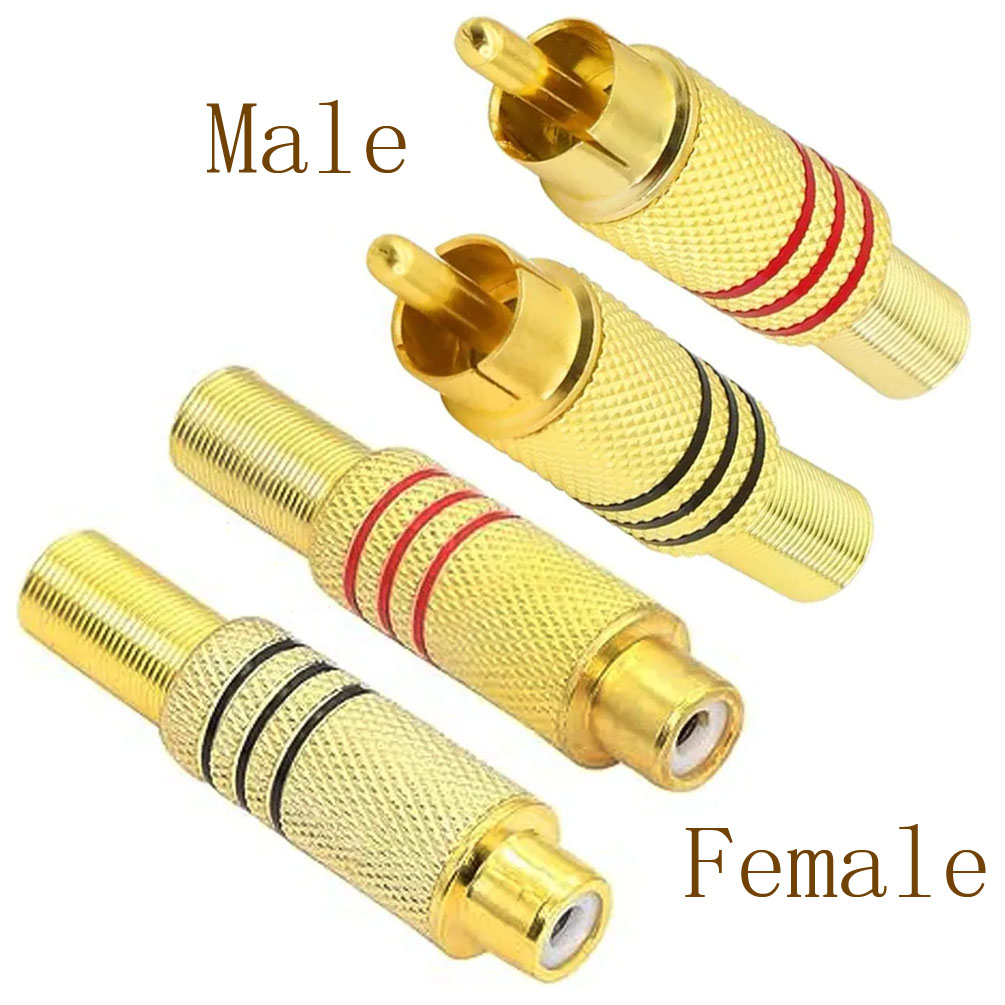 Audio Home Cinema - 4 adet RCA fiş altın kaplama