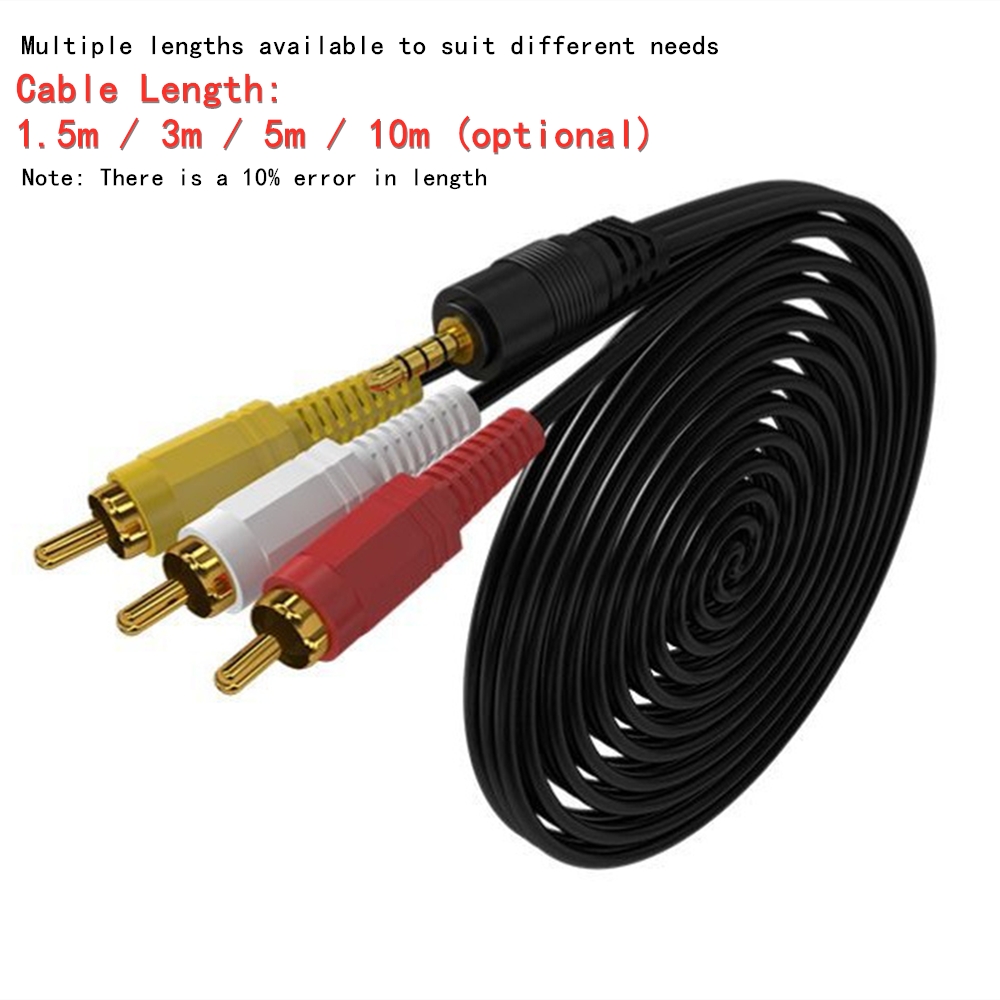 3.5mm 3 RCA Ses Video Kablosu  - Home Cinema Tv incelemesi ve fiyatı