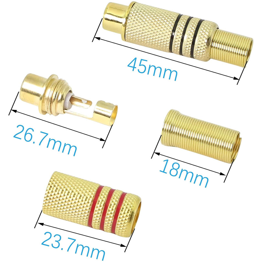 4 adet RCA fiş altın kaplama l - Audio Home Cinema incelemesi ve fiyatı